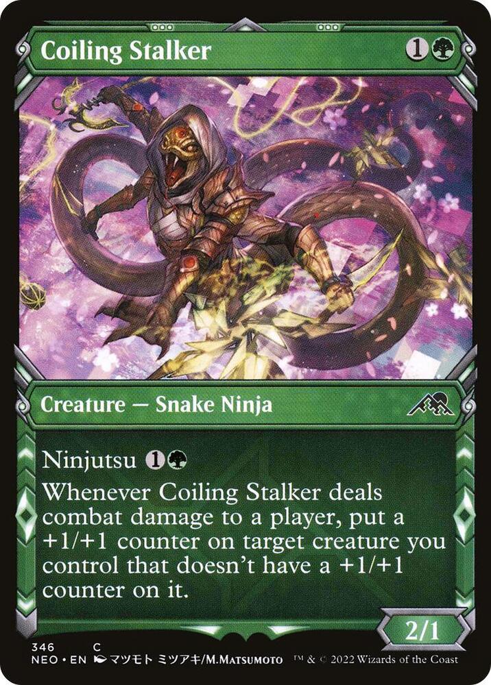 Coiling Stalker (Showcase) [Kamigawa: Neon Dynasty] 346
