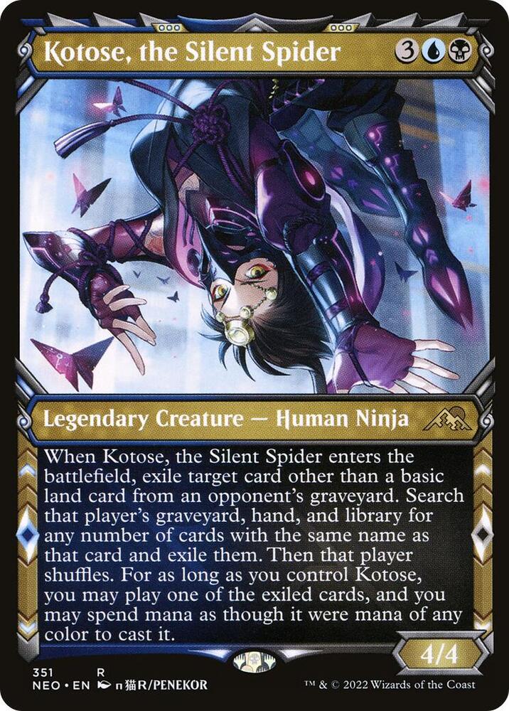 Kotose, the Silent Spider (Showcase) [Kamigawa: Neon Dynasty] 351