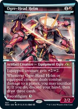 Ogre-Head Helm (Showcase) [Kamigawa: Neon Dynasty] 387
