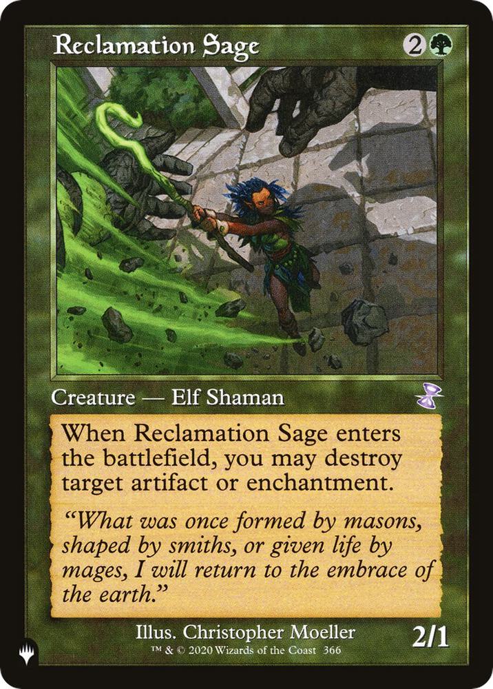 Reclamation Sage [The List Reprints] 366/289