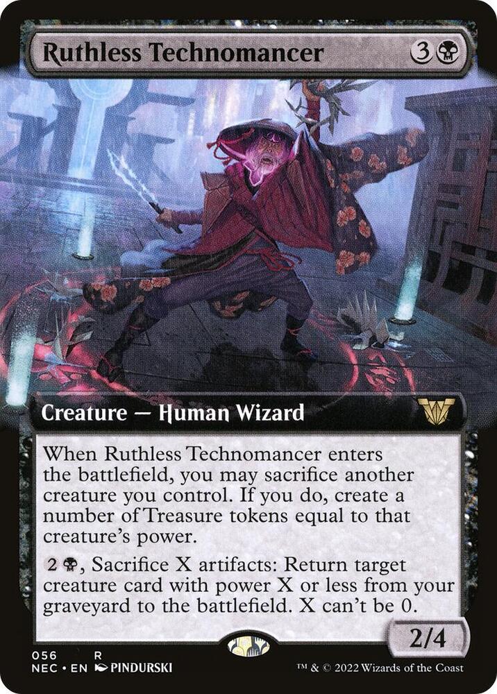 Ruthless Technomancer (Extended Art) [Commander: Kamigawa: Neon Dynasty] 56
