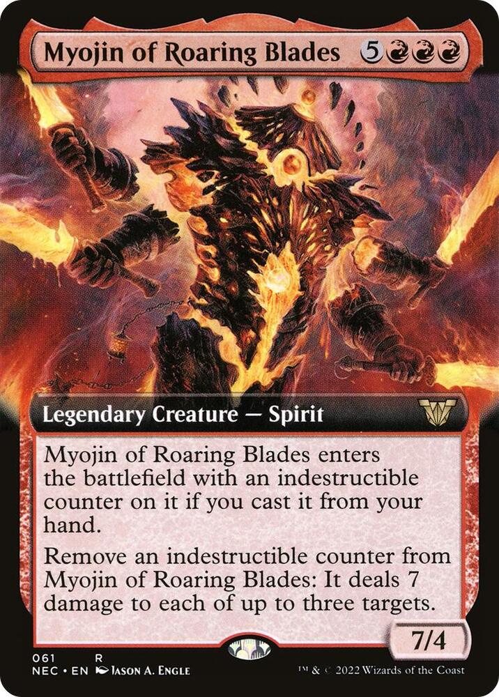 Myojin of Roaring Blades (Extended Art) [Commander: Kamigawa: Neon Dynasty] 61