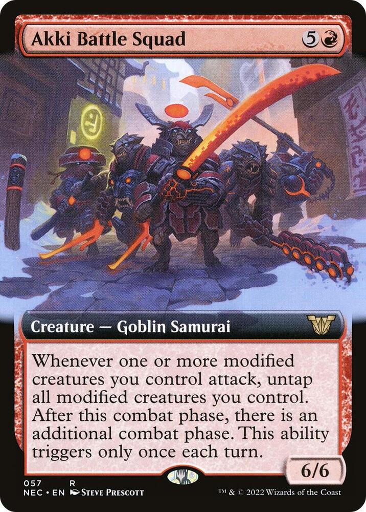 Akki Battle Squad (Extended Art) [Commander: Kamigawa: Neon Dynasty] 57