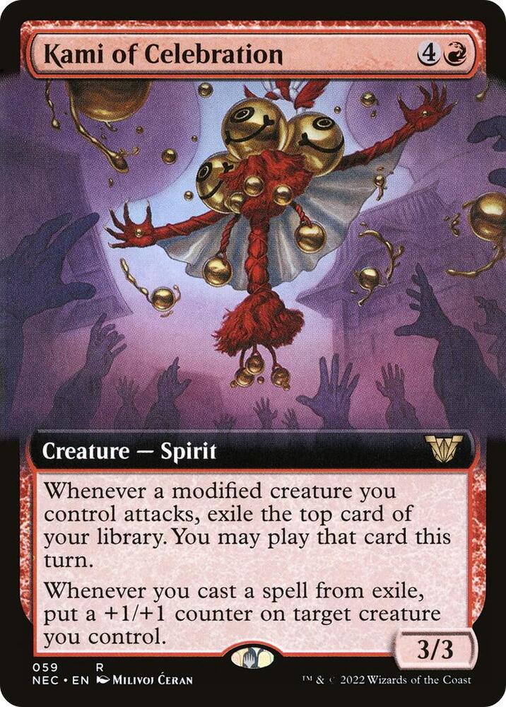 Kami of Celebration (Extended Art) [Commander: Kamigawa: Neon Dynasty] 59