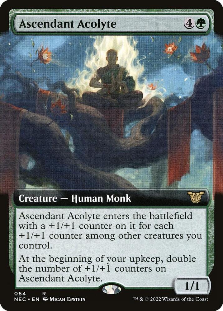 Ascendant Acolyte (Extended Art) [Commander: Kamigawa: Neon Dynasty] 64