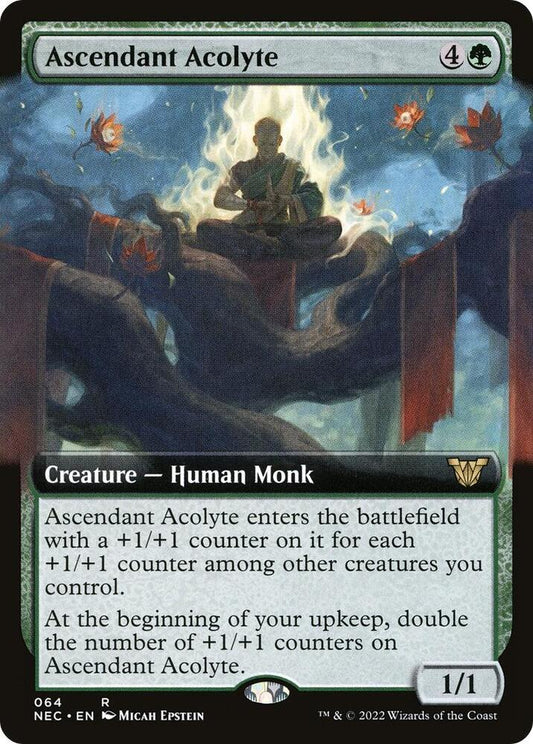 Ascendant Acolyte (Extended Art) [Commander: Kamigawa: Neon Dynasty] 64