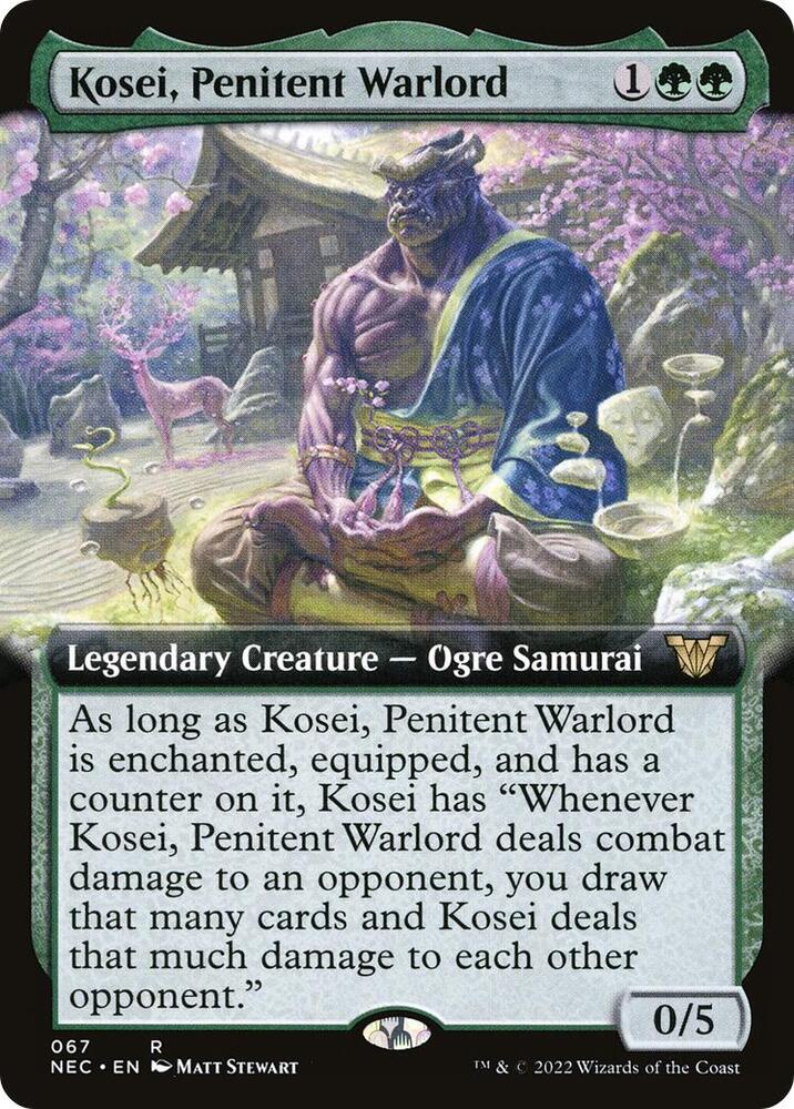 Kosei, Penitent Warlord (Extended Art) [Commander: Kamigawa: Neon Dynasty] 67