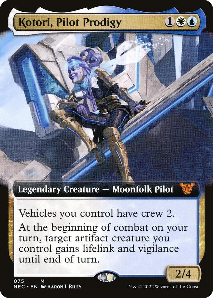 Kotori, Pilot Prodigy (Extended Art) [Commander: Kamigawa: Neon Dynasty] 75