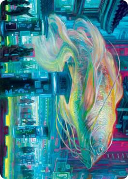Skyswimmer Koi Art Card [Art Series: Kamigawa: Neon Dynasty] 3