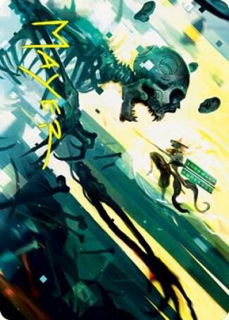 Repel the Vile Art Card (Gold-Stamped Signature) [Art Series: Kamigawa: Neon Dynasty] 4