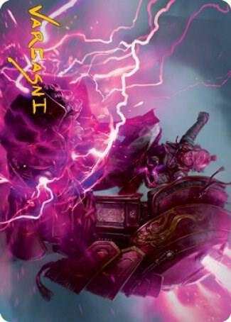 Voltage Surge Art Card (Gold-Stamped Signature) [Art Series: Kamigawa: Neon Dynasty] 15