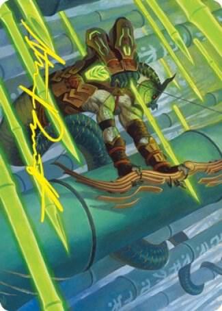 Bamboo Grove Archer Art Card (Gold-Stamped Signature) [Art Series: Kamigawa: Neon Dynasty] 20