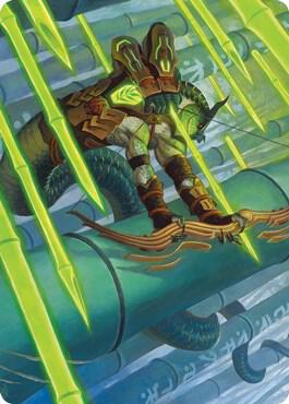 Bamboo Grove Archer Art Card [Art Series: Kamigawa: Neon Dynasty] 20