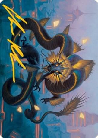 Ao, the Dawn Sky Art Card (25/81) (Gold-Stamped Signature) [Art Series: Kamigawa: Neon Dynasty] 25