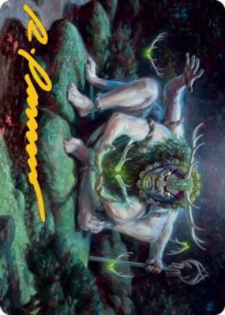 Myojin of Towering Might Art Card (Gold-Stamped Signature) [Art Series: Kamigawa: Neon Dynasty] 34