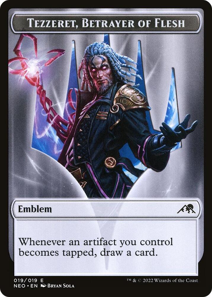 Emblem - Tezzeret, Betrayer of Flesh [Kamigawa: Neon Dynasty] 19
