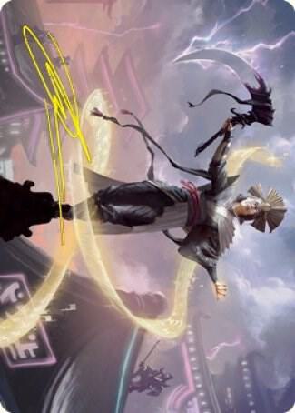 Naomi, Pillar of Order Art Card (Gold-Stamped Signature) [Art Series: Kamigawa: Neon Dynasty] 35