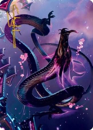 Junji, the Midnight Sky Art Card (38/81) (Gold-Stamped Signature) [Art Series: Kamigawa: Neon Dynasty] 38
