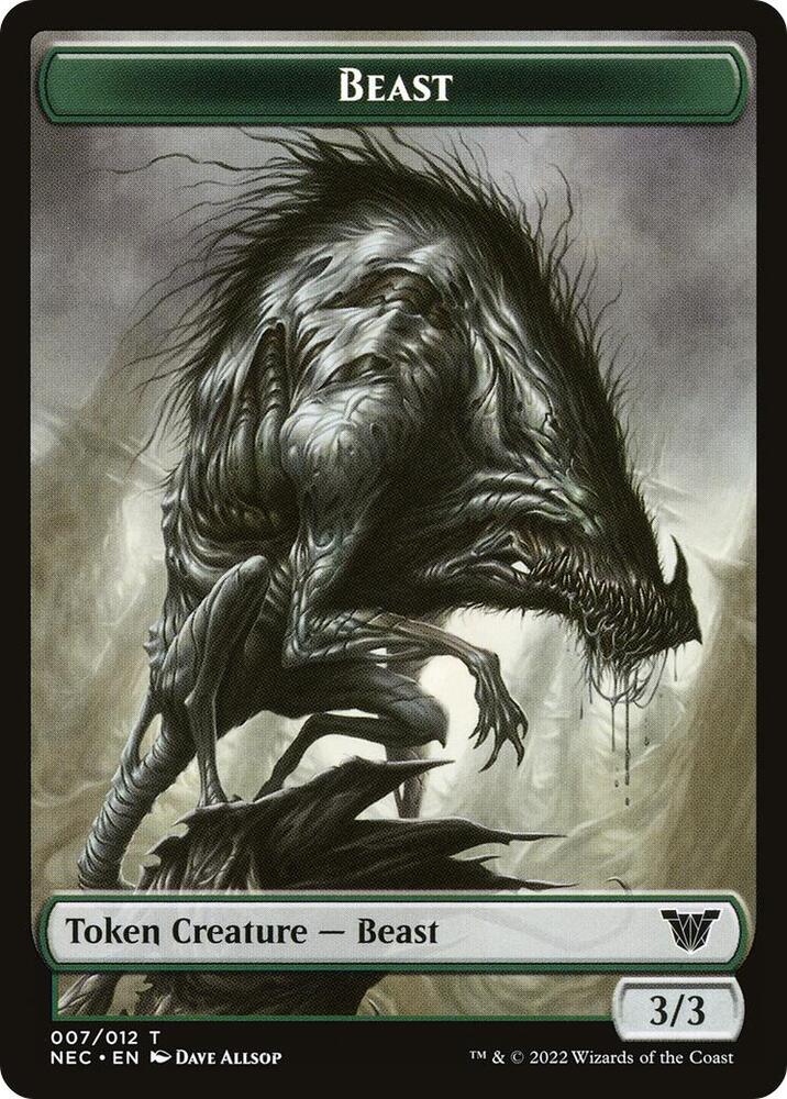 Beast // Treasure Double-Sided Token [Commander: Kamigawa: Neon Dynasty] 7 // 17