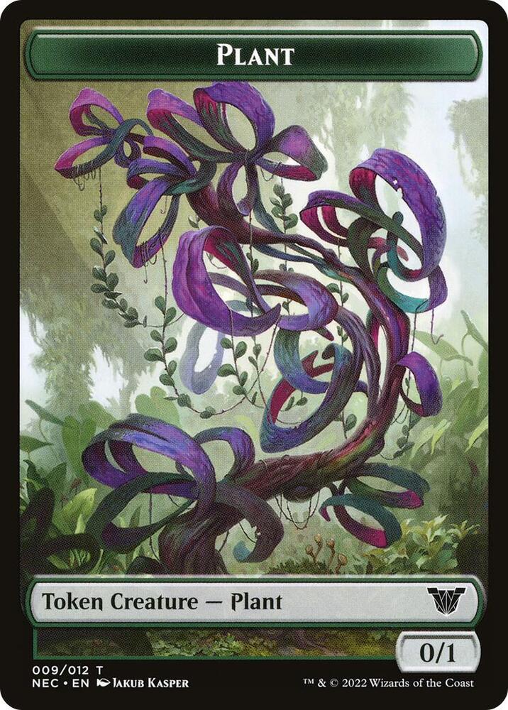Plant // Treasure Double-Sided Token [Commander: Kamigawa: Neon Dynasty] 9 // 17