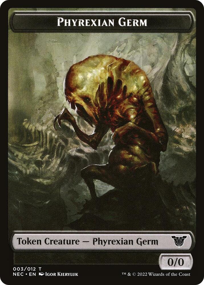 Phyrexian Germ // Spirit (002) Double-Sided Token [Commander: Kamigawa: Neon Dynasty] 3 // 2