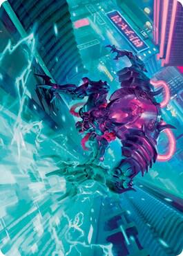 Surgehacker Mech Art Card [Art Series: Kamigawa: Neon Dynasty] 45