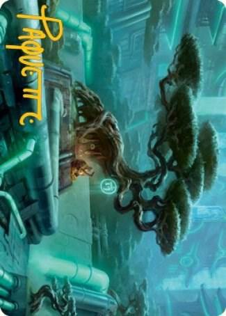 Forest (292) Art Card (Gold-Stamped Signature) [Art Series: Kamigawa: Neon Dynasty] 44