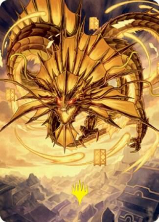 Ao, the Dawn Sky Art Card (46/81) (Gold-Stamped Signature) [Art Series: Kamigawa: Neon Dynasty] 46