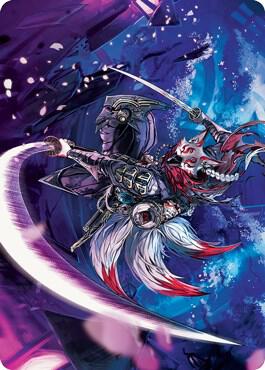 Blade-Blizzard Kitsune Art Card [Art Series: Kamigawa: Neon Dynasty] 47
