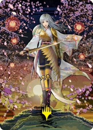 The Wandering Emperor Art Card (50/81) (Gold-Stamped Signature) [Art Series: Kamigawa: Neon Dynasty] 50