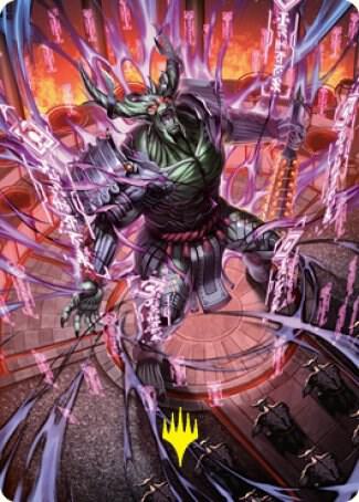 Hidetsugu, Devouring Chaos Art Card (Gold-Stamped Signature) [Art Series: Kamigawa: Neon Dynasty] 56