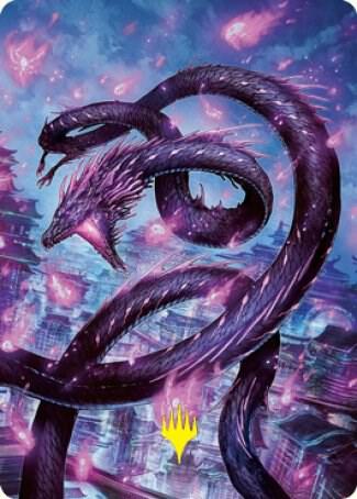 Junji, the Midnight Sky Art Card (58/81) (Gold-Stamped Signature) [Art Series: Kamigawa: Neon Dynasty] 58