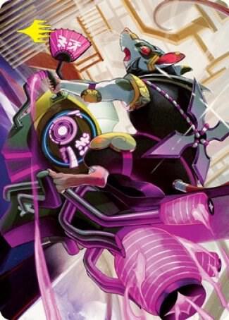 Nashi, Moon Sage's Scion Art Card (Gold-Stamped Signature) [Art Series: Kamigawa: Neon Dynasty] 59