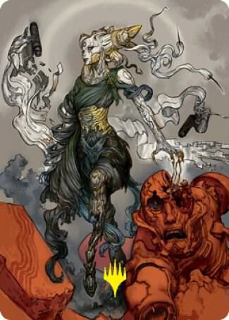 Tamiyo, Compleated Sage Art Card (Gold-Stamped Signature) [Art Series: Kamigawa: Neon Dynasty] 76