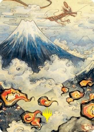 Mountain (299) Art Card (Gold-Stamped Signature) [Art Series: Kamigawa: Neon Dynasty] 78