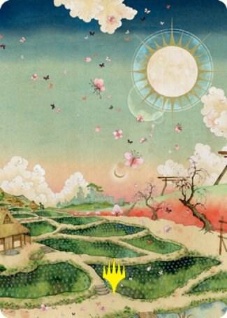 Plains (293) Art Card (79/81) (Gold-Stamped Signature) [Art Series: Kamigawa: Neon Dynasty] 79