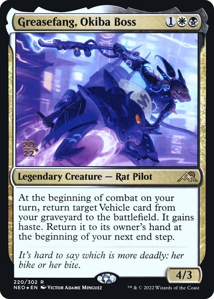 Greasefang, Okiba Boss [Prerelease Cards] 220