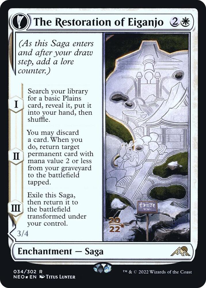 The Restoration of Eiganjo [Prerelease Cards] 34