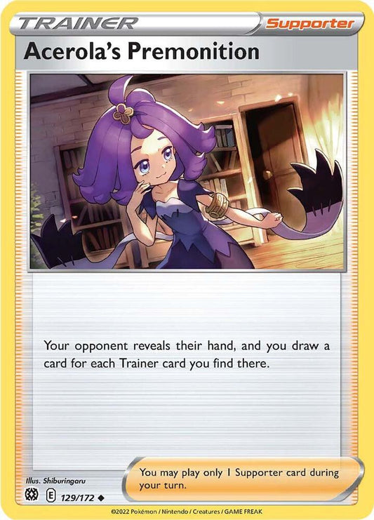 Acerola's Premonition [SWSH09: Brilliant Stars] 129/172