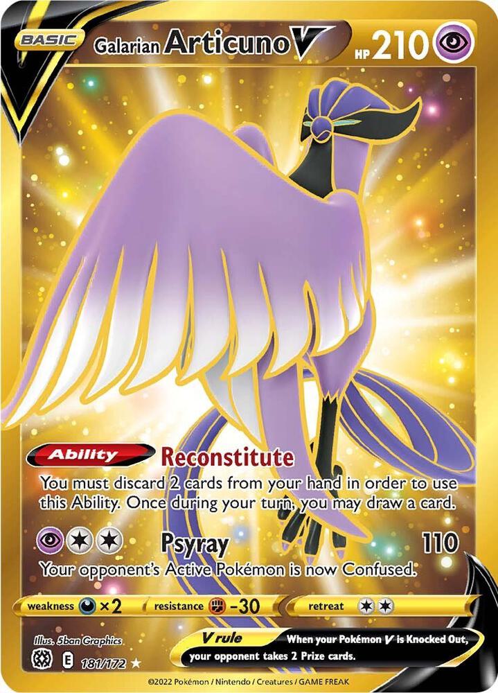 Galarian Articuno V (Secret) [SWSH09: Brilliant Stars] 181/172