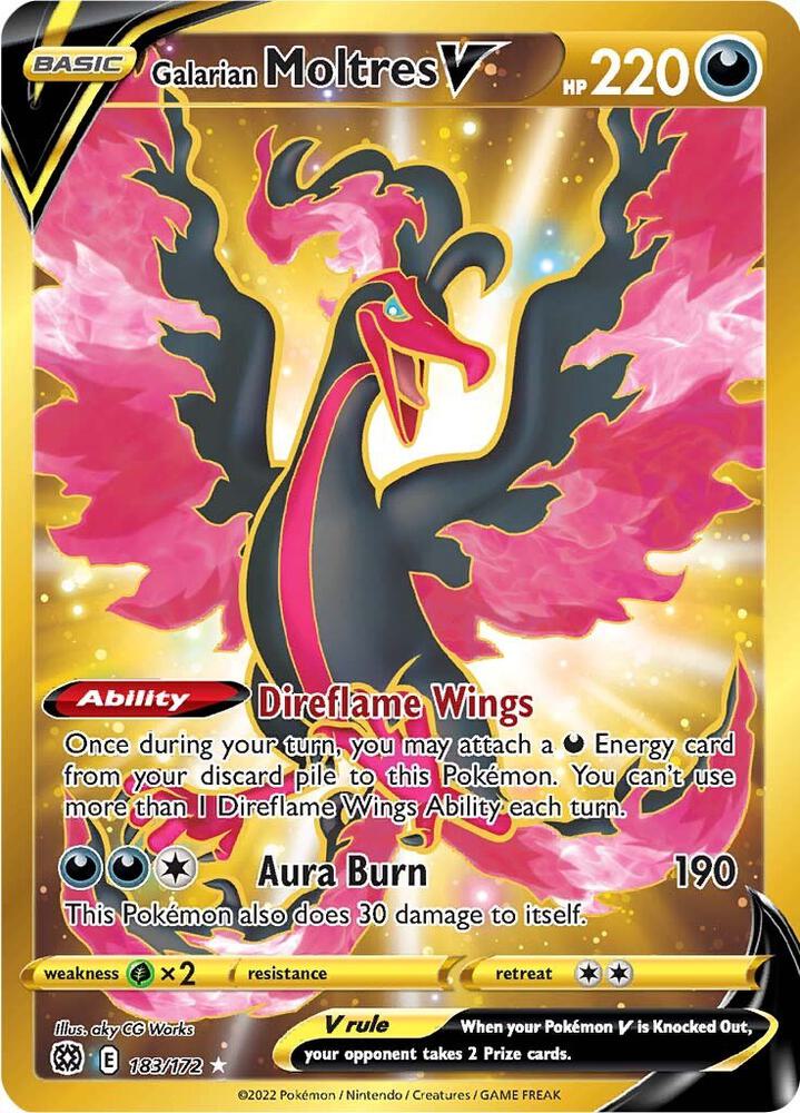 Galarian Moltres V (Secret) [SWSH09: Brilliant Stars] 183/172