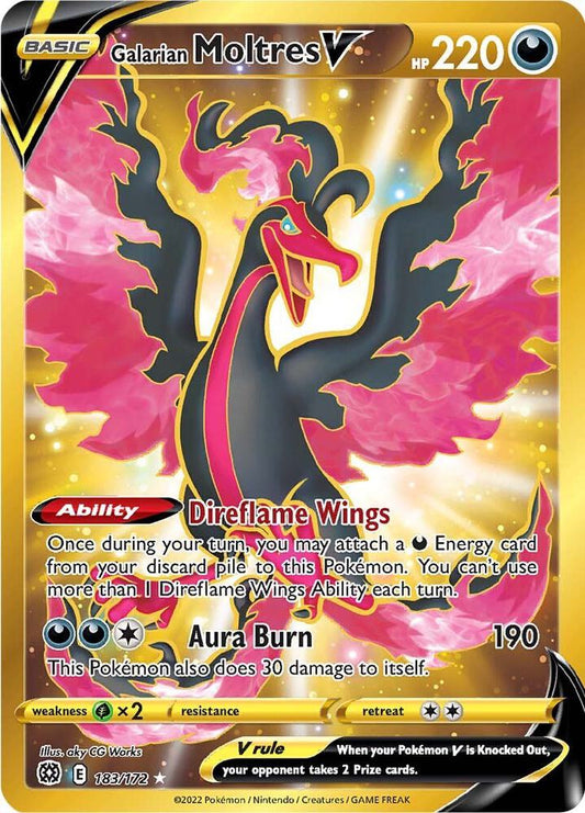 Galarian Moltres V (Secret) [SWSH09: Brilliant Stars] 183/172
