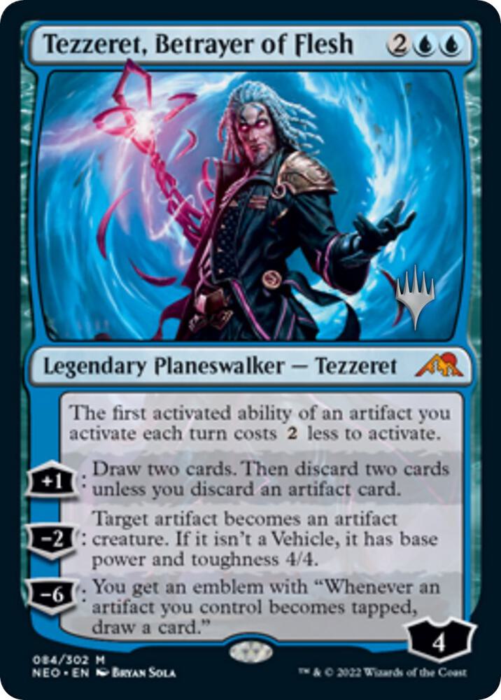 Tezzeret, Betrayer of Flesh [Promo Pack: Kamigawa: Neon Dynasty] 84