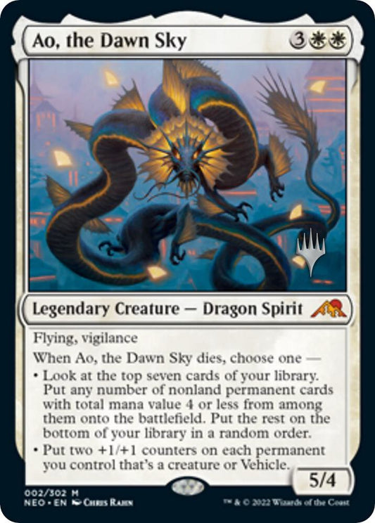 Ao, the Dawn Sky [Promo Pack: Kamigawa: Neon Dynasty] 2