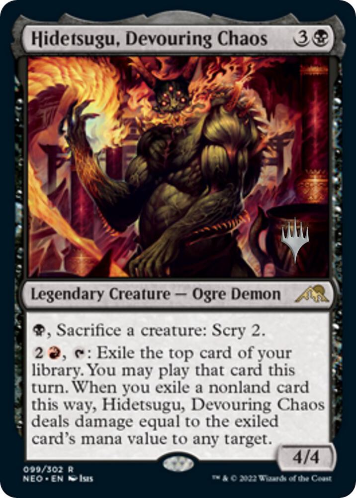 Hidetsugu, Devouring Chaos [Promo Pack: Kamigawa: Neon Dynasty] 99