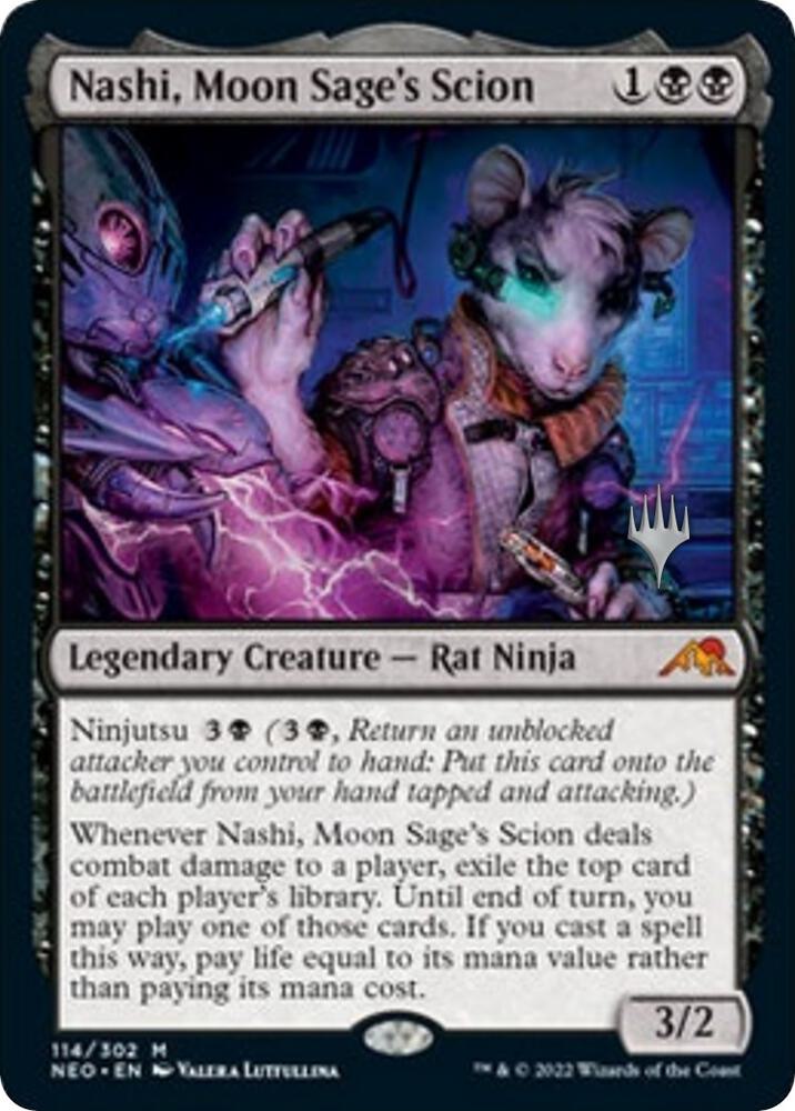 Nashi, Moon Sage's Scion [Promo Pack: Kamigawa: Neon Dynasty] 114