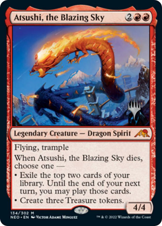 Atsushi, the Blazing Sky [Promo Pack: Kamigawa: Neon Dynasty] 134