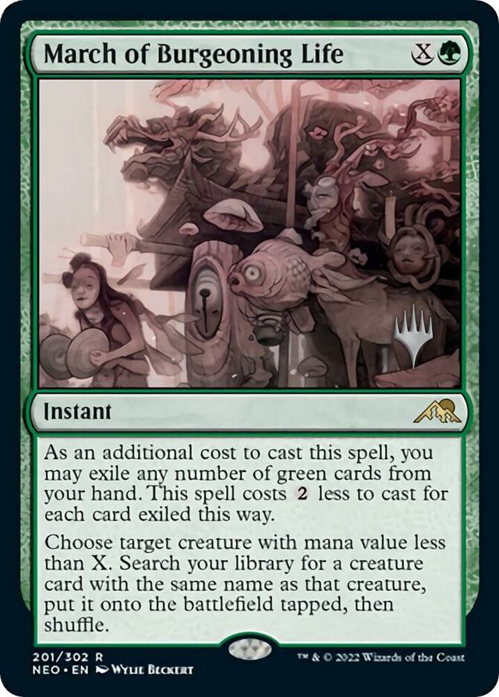 March of Burgeoning Life [Promo Pack: Kamigawa: Neon Dynasty] 201