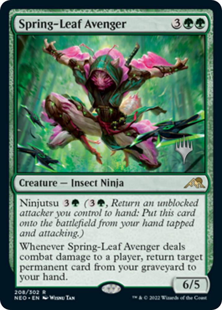 Spring-Leaf Avenger [Promo Pack: Kamigawa: Neon Dynasty] 208