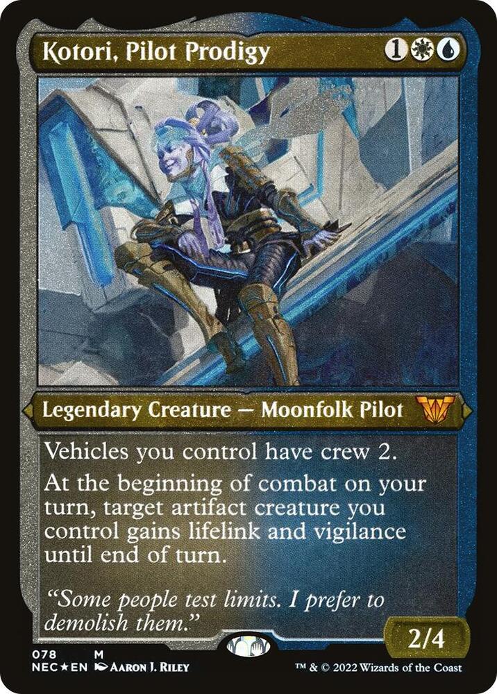 Kotori, Pilot Prodigy (Display Commander) - Thick Stock [Commander: Kamigawa: Neon Dynasty] 78